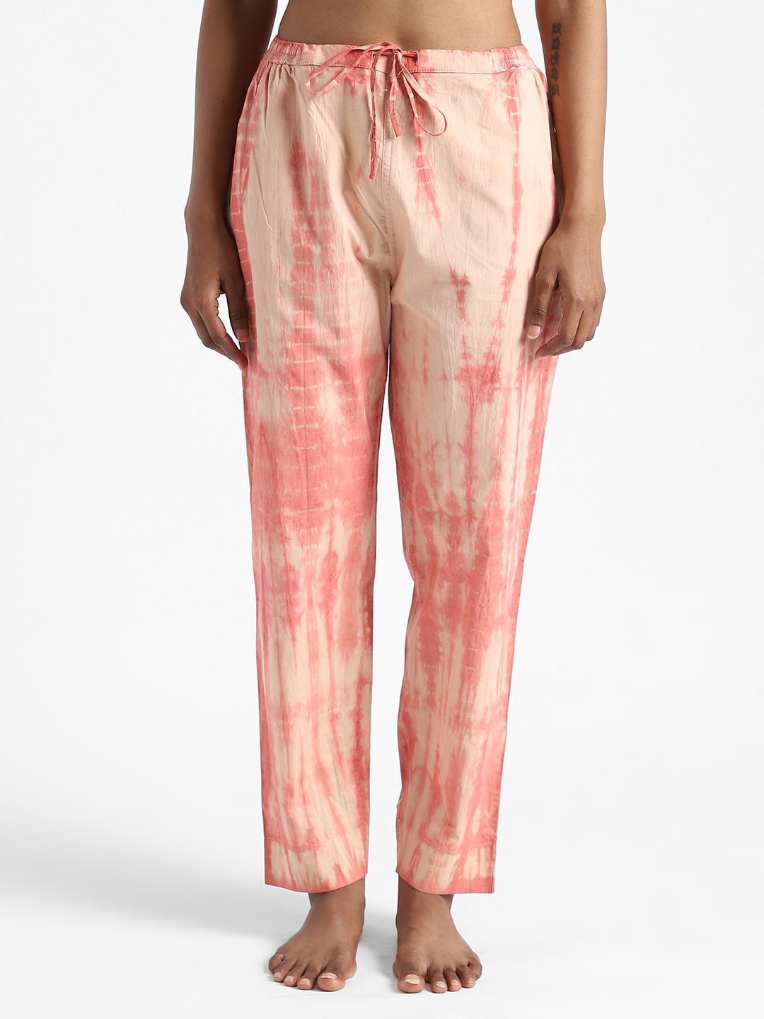 Sun Orange Women's Organic Cotton & Natural Dyed Slim Fit Tie & Dye Pants