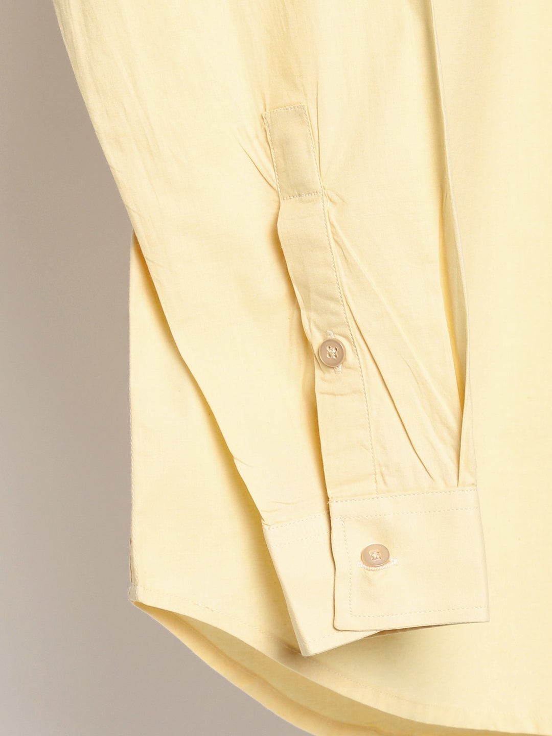 Lemon Yellow Mens Organic Cotton & Naturally Dyed Round Neck Shirt