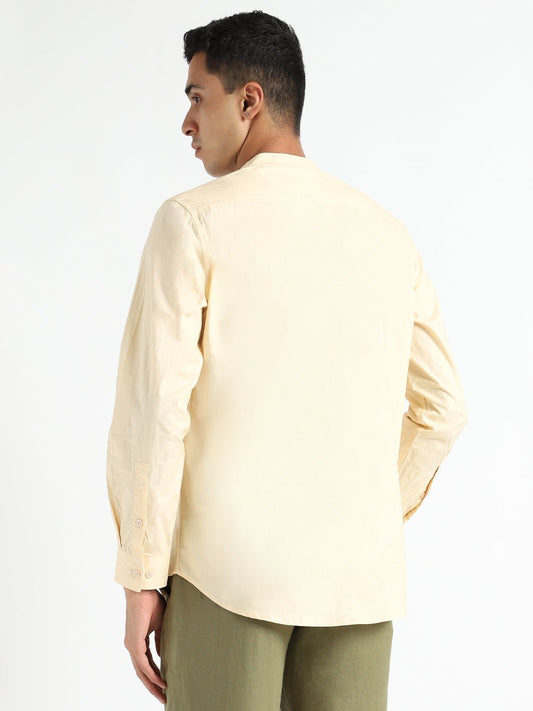 Pale Apricot Mens Organic Cotton & Naturally Dyed Round Neck Shirt