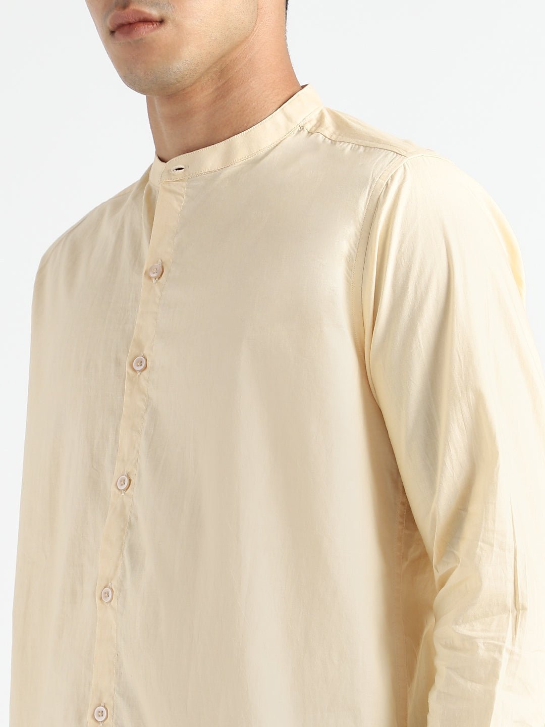 Pale Apricot Mens Organic Cotton & Naturally Dyed Round Neck Shirt