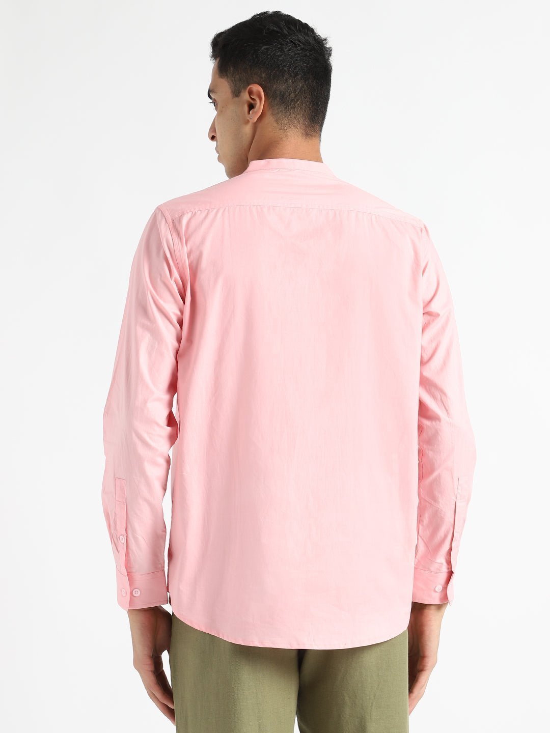 Pink Mens Organic Cotton & Naturally Dyed Round Neck Shirt