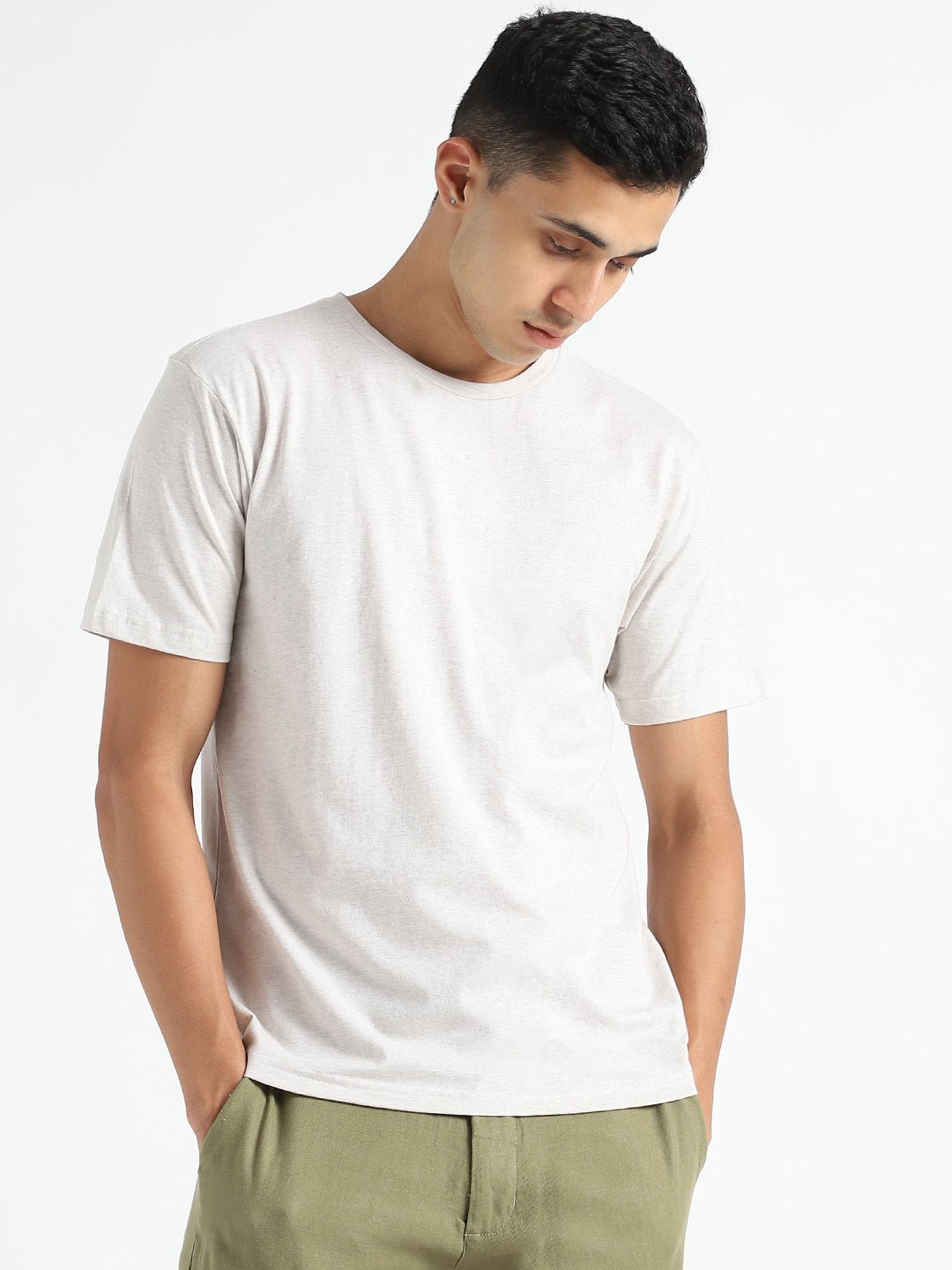 Grey Melange Organic Cotton & Naturally Fiber Dyed T-shirt