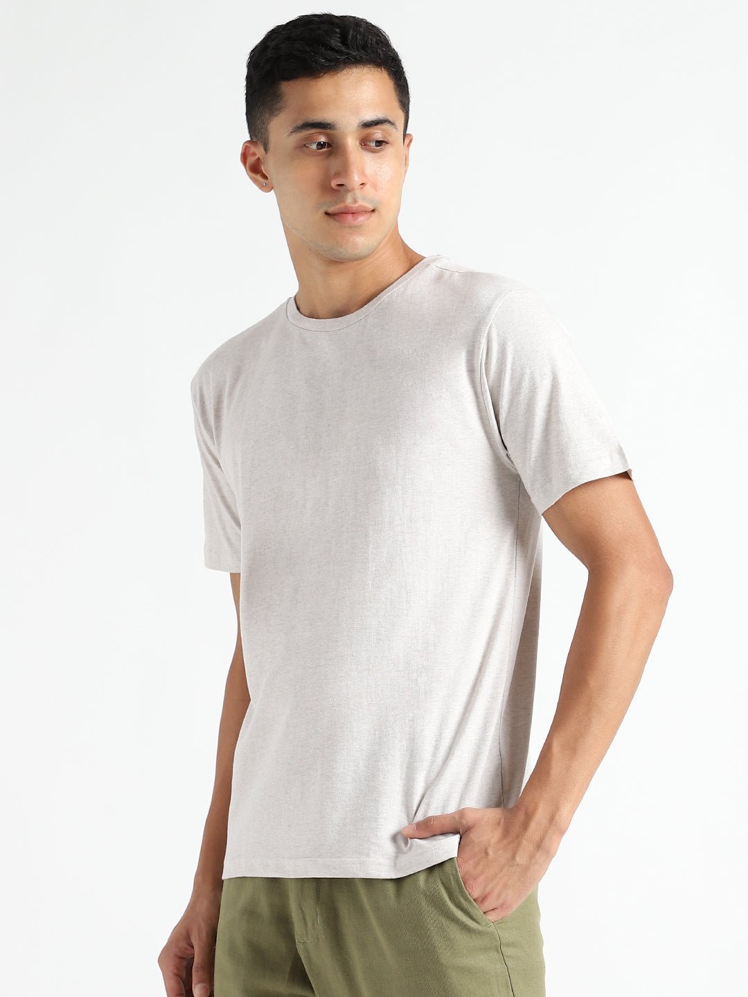 Grey Melange Organic Cotton & Naturally Fiber Dyed T-shirt