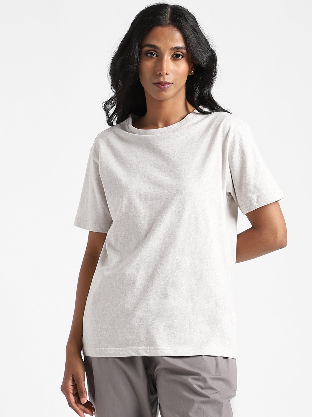 Grey Melange Organic Cotton & Naturally Fiber Dyed T-shirt