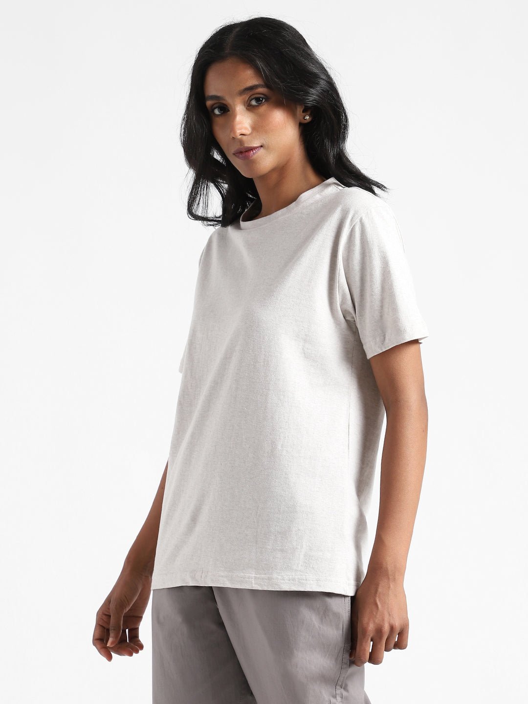 Grey Melange Organic Cotton & Naturally Fiber Dyed T-shirt